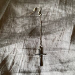 One long hanging earring, hangs 3 inches